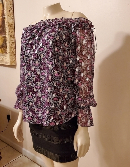 INC International Concepts Tops - INC International Concepts Off-The-Shoulder Peasant Top Margaret Floral Size S
